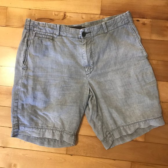 Gray linen shorts from Black Brown 1826, sz 34 - Picture 1 of 4
